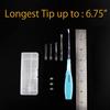 Melleco LED Lighted Tonsil Stone Removal Tool, Yellow, 3 Tips, Box + 1 Stainless Steel Tonsil Stone Picker + 1 Irrigation Syringe