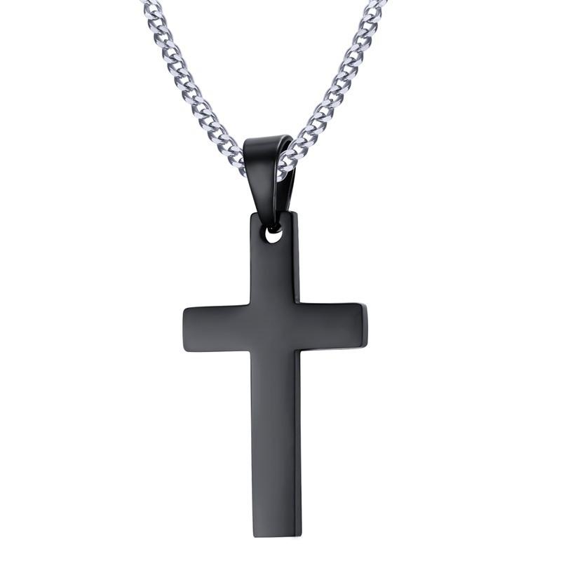 Stainless Steel Cross Pendant Necklace Men'S Foreign Trade Jewelry Accessories Pn-570