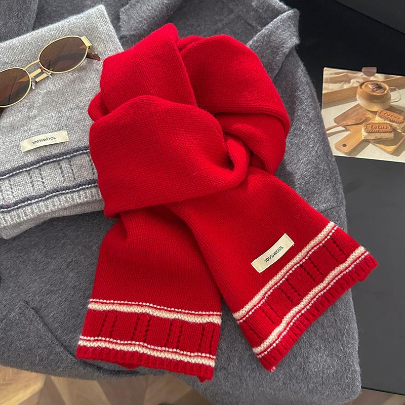 Winter Luxury Design Women Warm Knitted  Wool Scarf Solid Thicken Shawl Soft Cashmere Scarves Pashmina Neckerchief Blanket