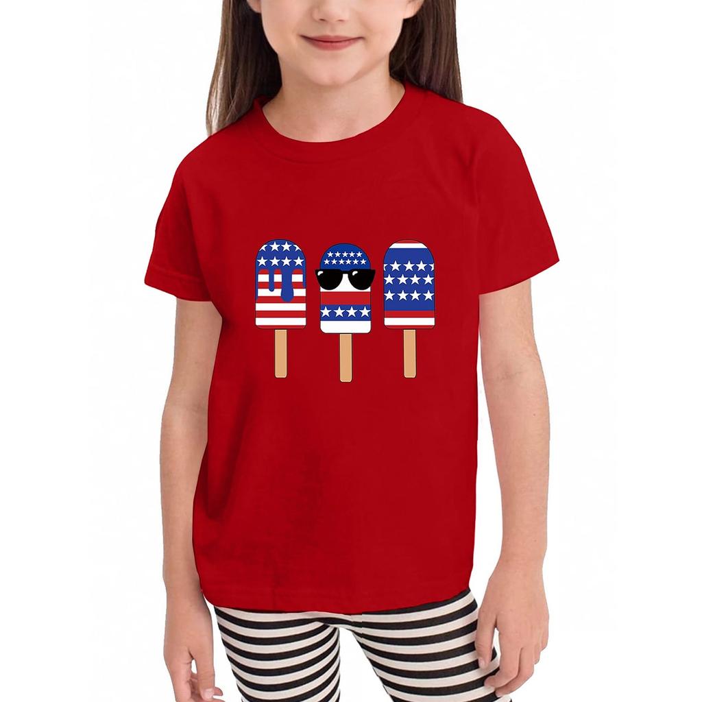 Toddler Girl Boy T-Shirts Kids Top Boys And Girls Printed Short Sleeved T-shirt