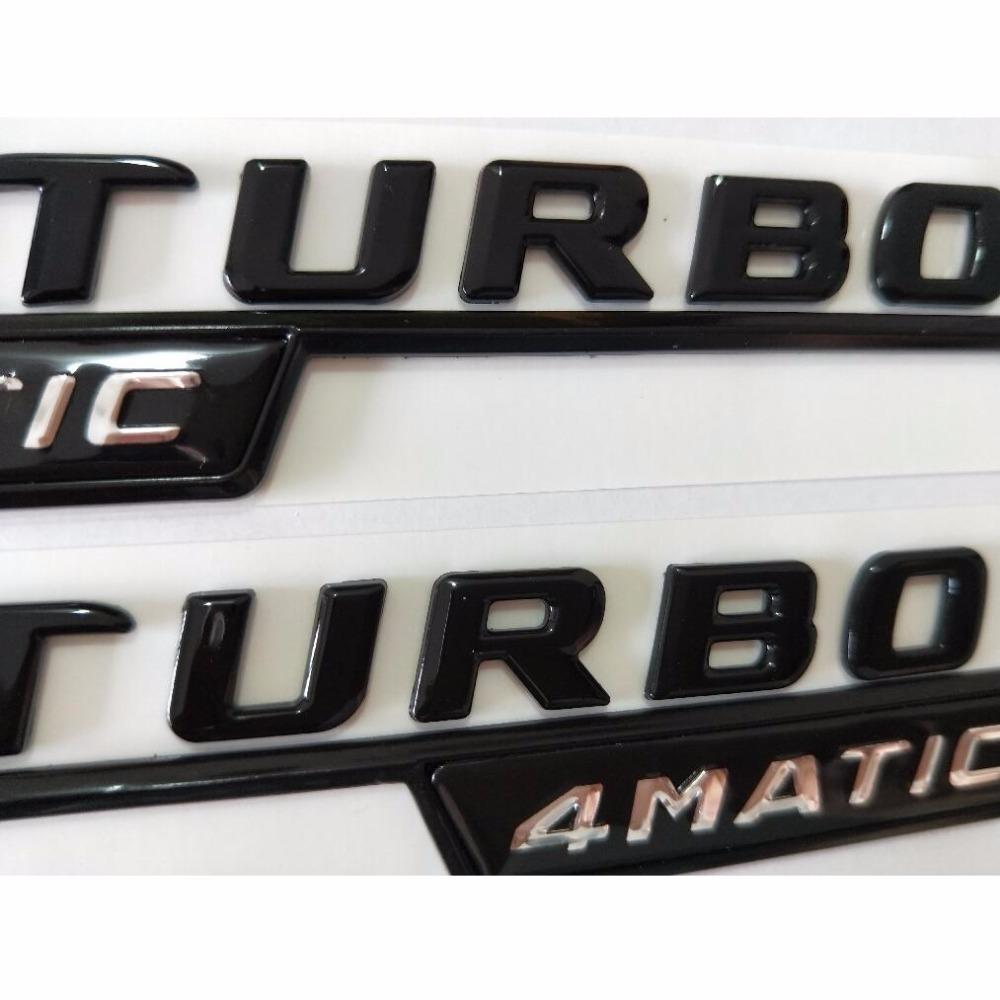 Brilliant Gloss Shiny Black Fender Trunk Emblem Badges for Mercedes Benz W205 C43 W213 E43 X253 GLC43 GLE43 AMG BITURBO 4MATIC