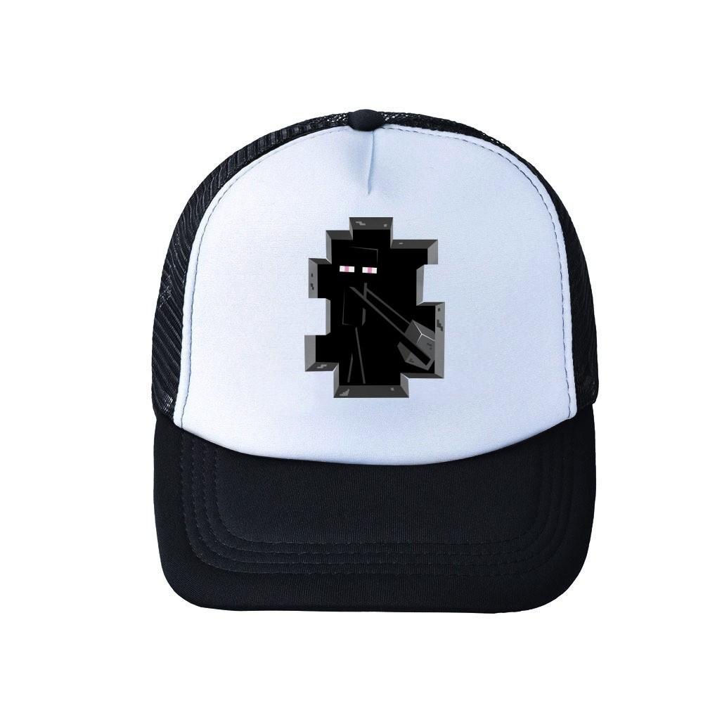 Minecraft Pattern Print Baseball Cap Outdoor Sun Protection Breathable Gift Hat