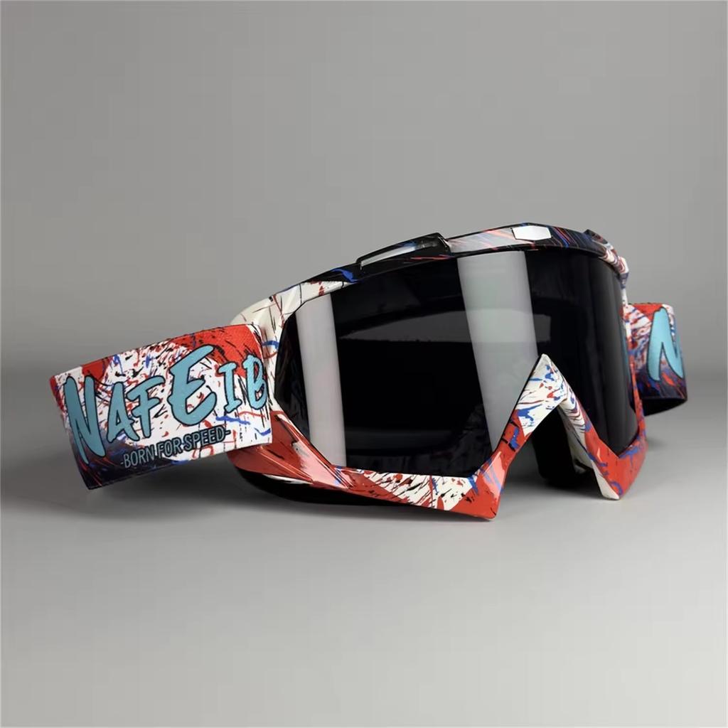 2026 Vibrant Frame Design Motocross Goggles UV400 Lens  Lightweight Durable Adjustable Strap Outdoor Sports Riding Goggles
