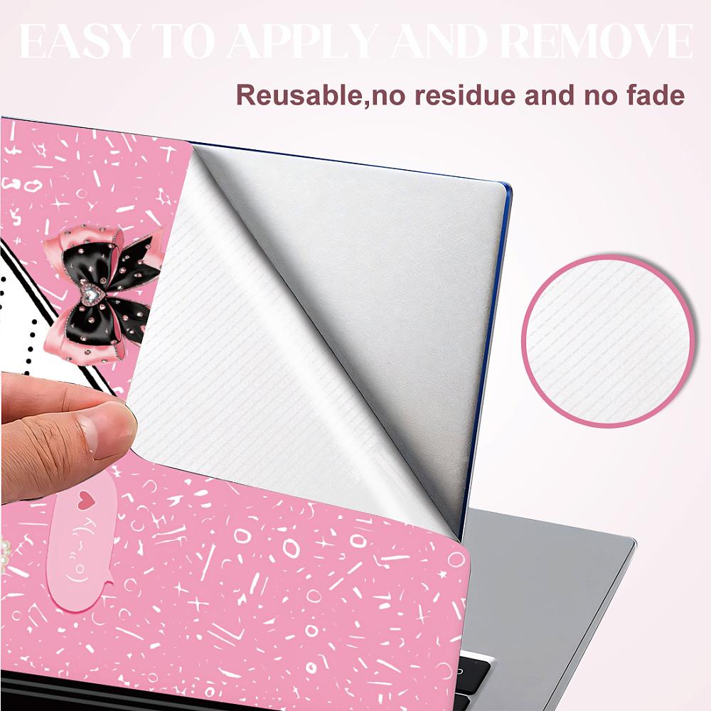 PVC Sticker for Laptop Bowknot 90~270x120~380mm 3pcs/set