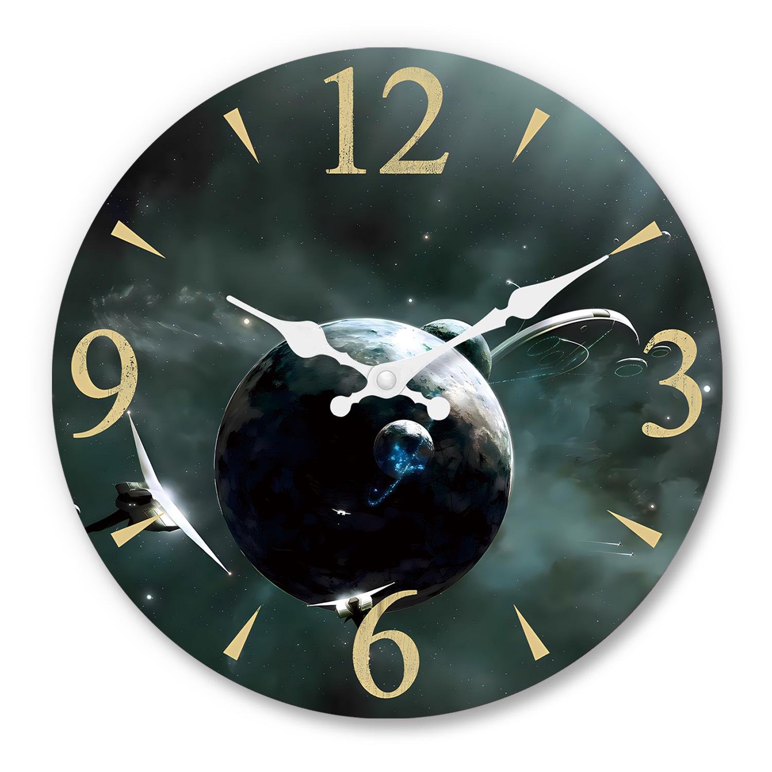 

Креативные 10-дюймовые ретро деревянные настенные часы - Бесшумные декоративные часы из МДФ