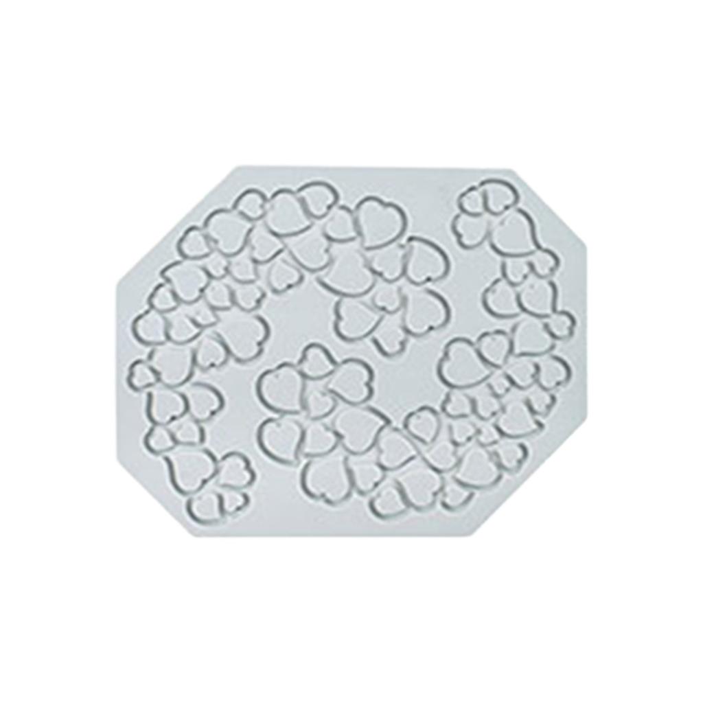 Silicone Lace Mat for Fondant Leaf Heart Bubble Pattern DIY Baking Decorating Tool