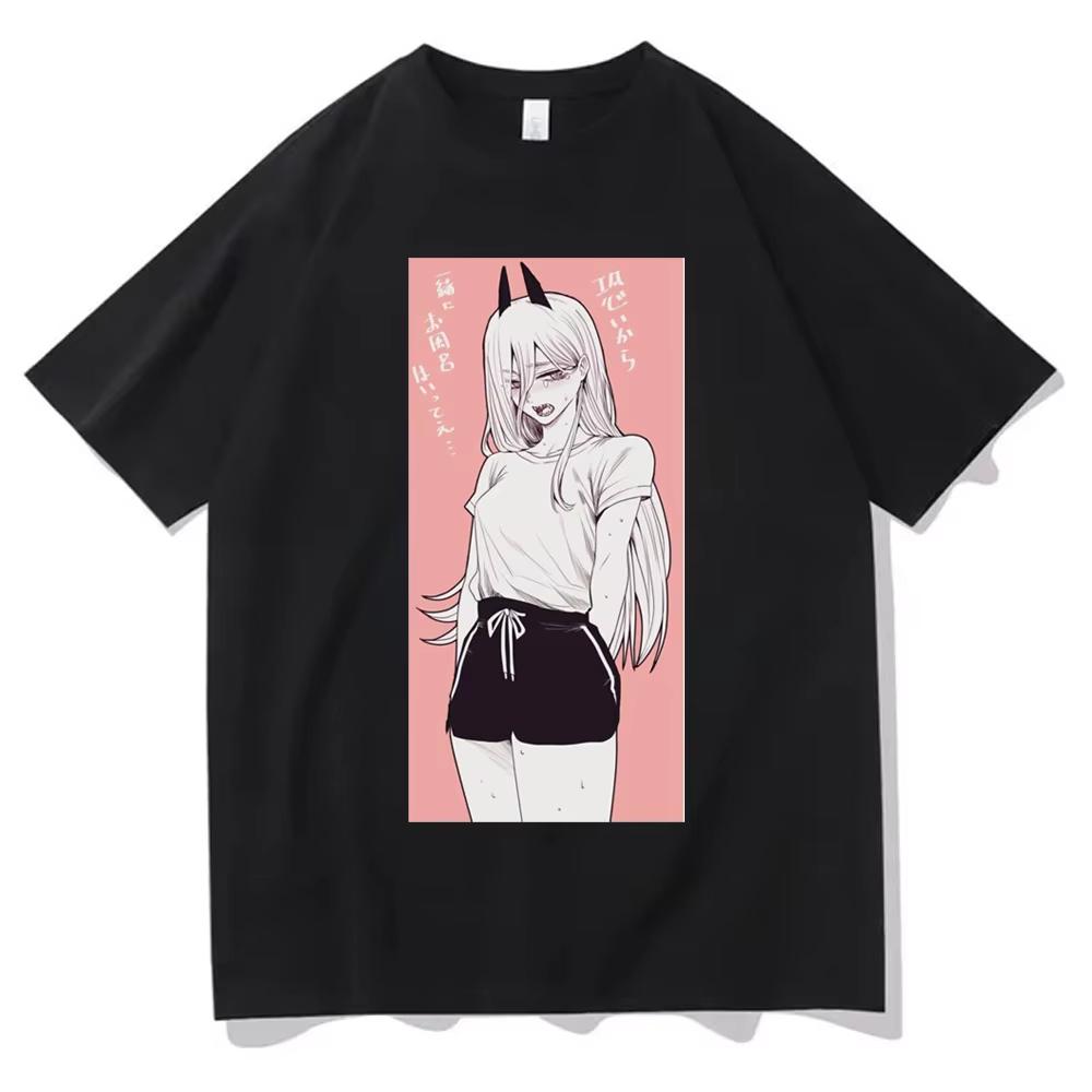 Sommer Neues Anime Kettensägen Unisex Bedrucktes T-Shirt Unisex und Damen T-Shirt Unisex Top Sport T-Shirt Unisex T-Shirt Harajuku Y2K Tee
