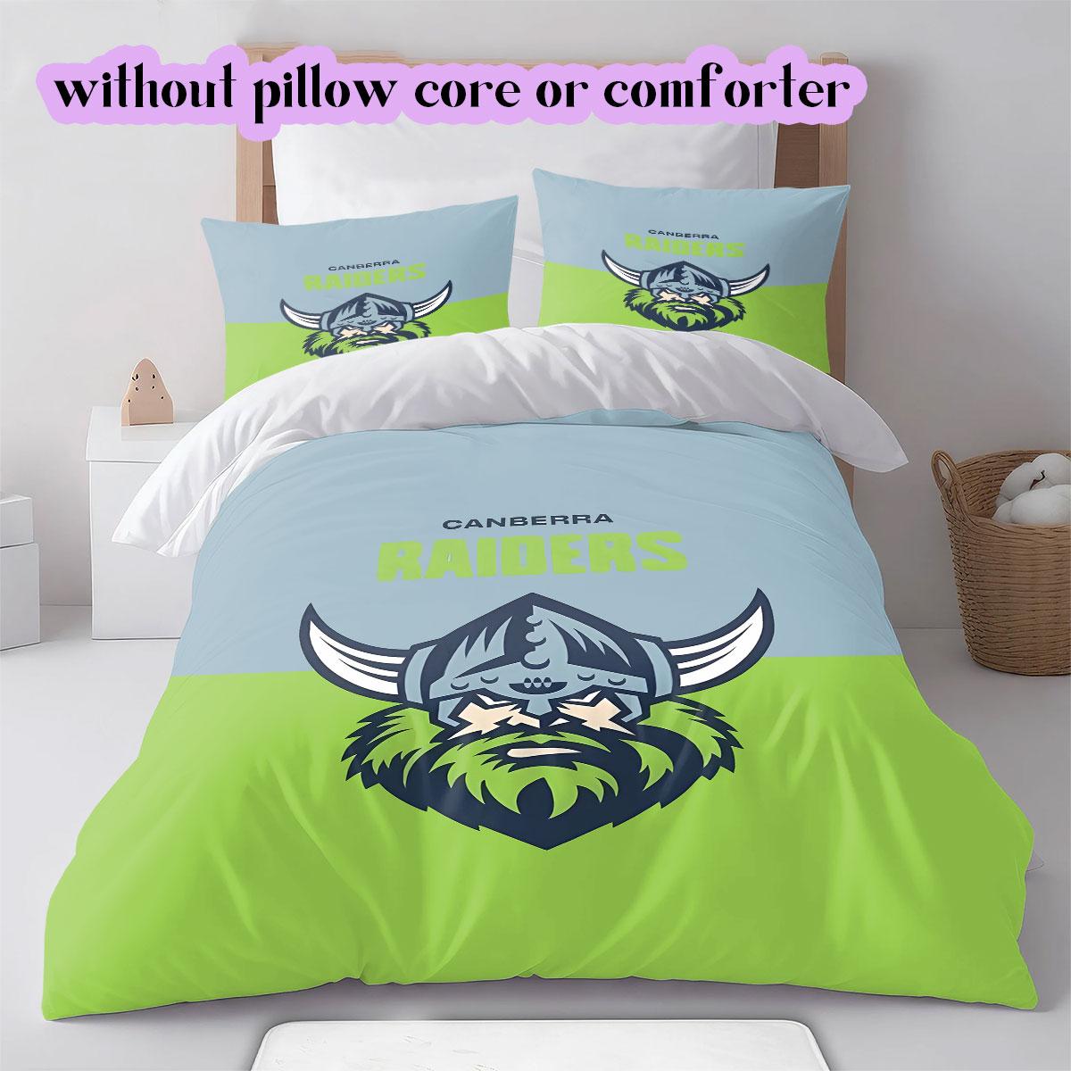 

Canberra Raiders Pattern Bedding,Quilt Set Quilt Cover Pillowcase Home Birthday Gift (1*duvet cover+2*pillowcase,without core) 135x200cm