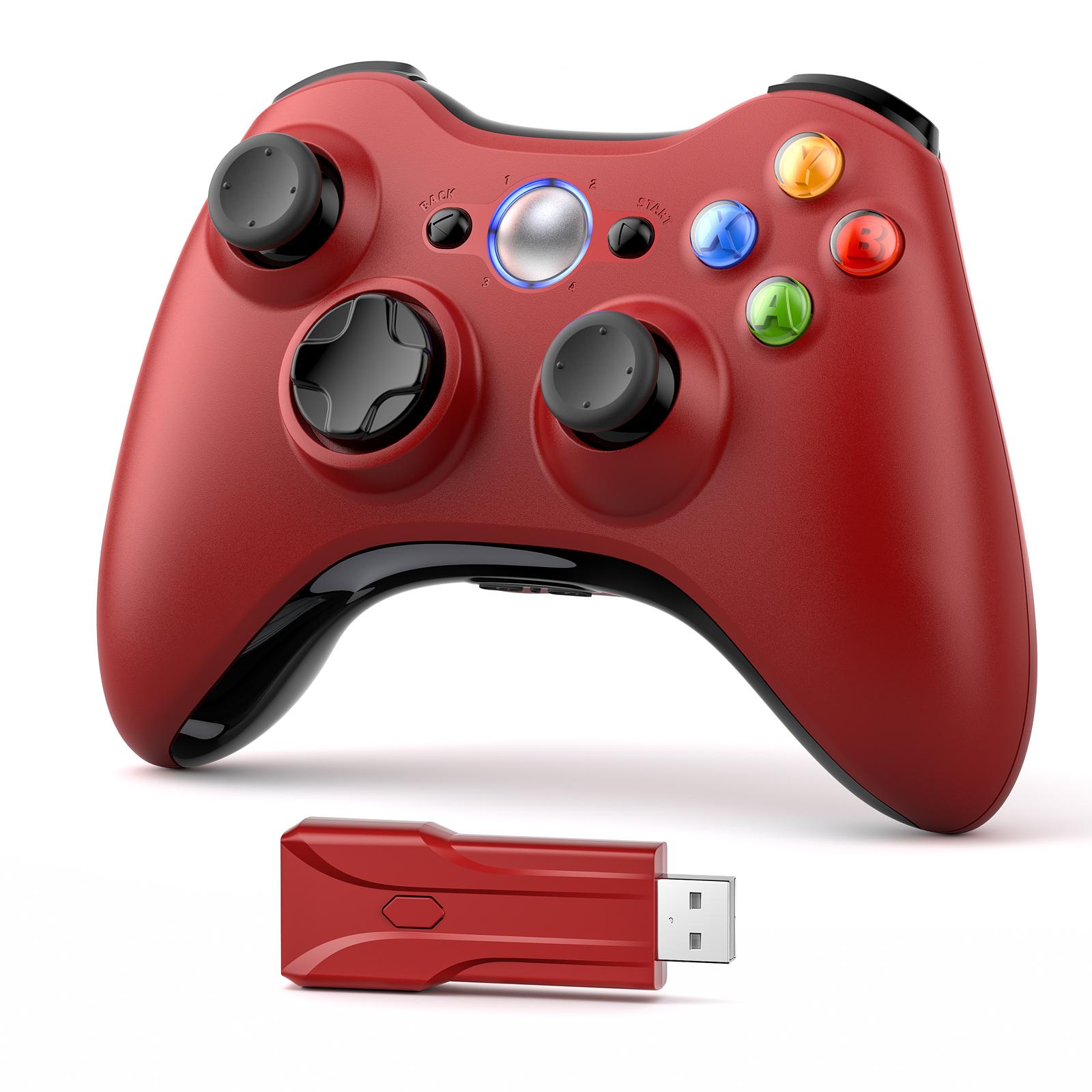 Wireless for Xbox 360 Controller Xbox 360 Slim/Elite/Winodow/PC Video Game Gamepad 6axis Joystick Dual Vibration 2.4G Gaming