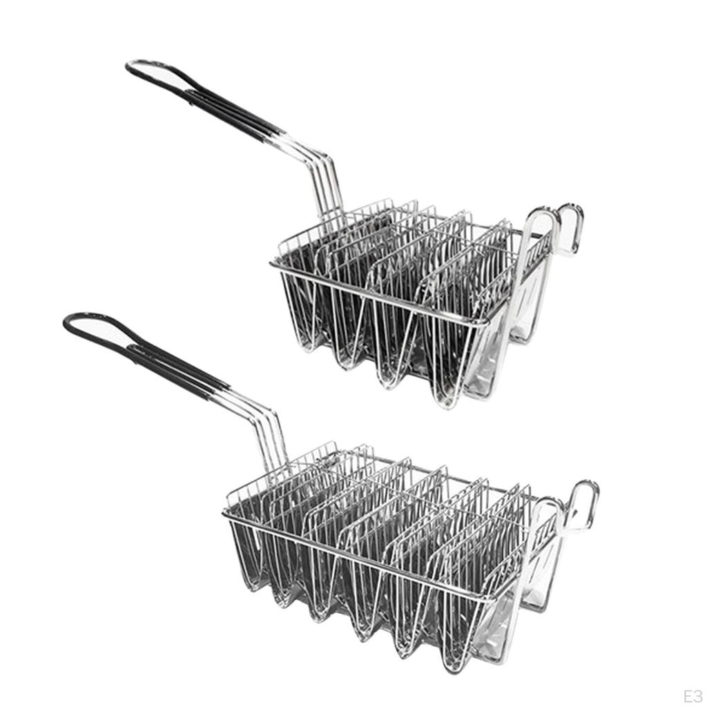 Fryer Holder Basket with Grip Handle, Practical, 4 /6 Shells Optional