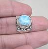 Larimar Ring 925 Sterling Silver Natural Blue Larimar Handmade Statement Jewelry