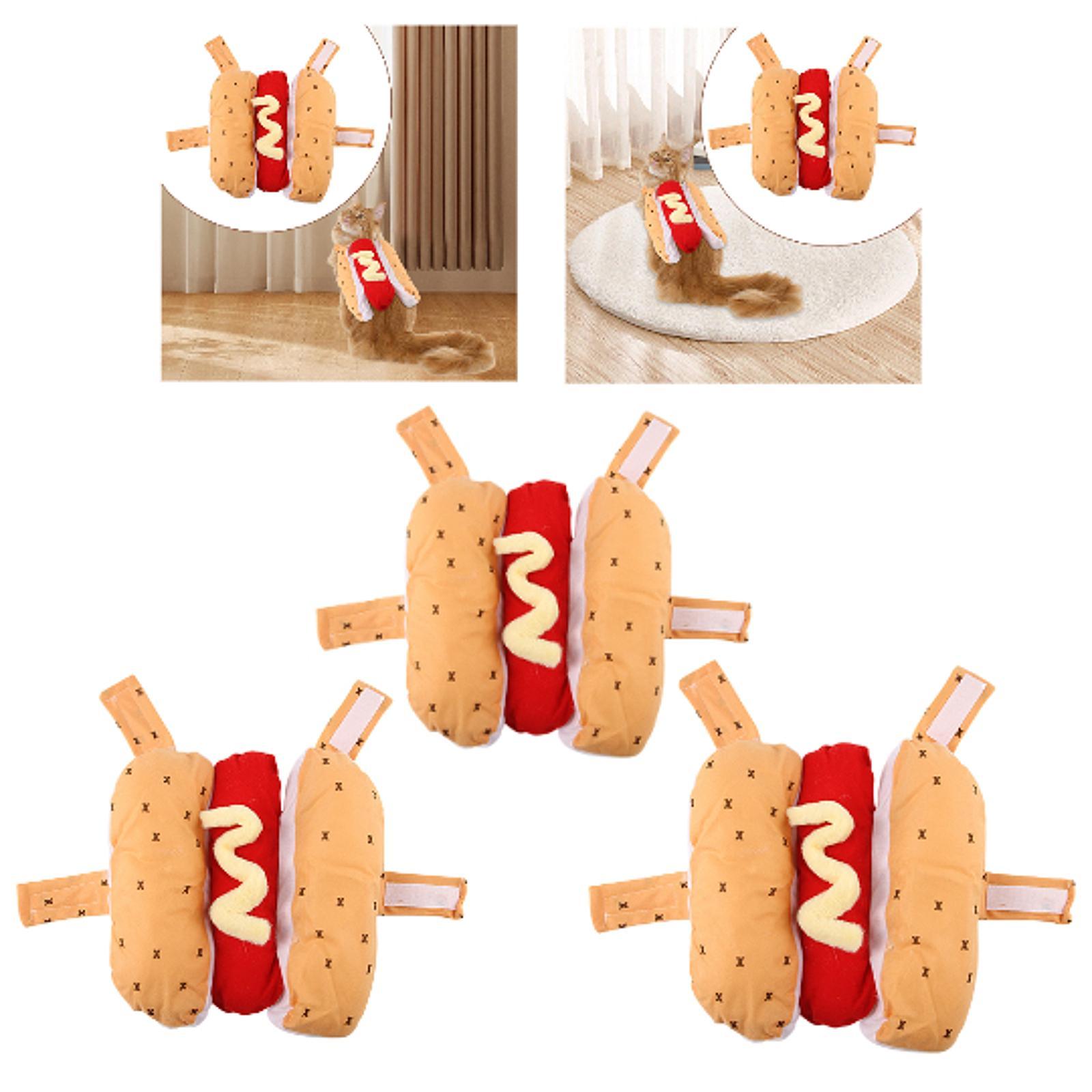 Dog Hot Dog Costume Pet Apparel Clothes Hamburger Cosplay Apparel for Halloween Themed Party Holiday Festival Stage Performance L