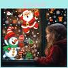 Weihnachts-Fensteraufkleber mit statischer Haftung mit Schneeflockenszene für festliche Dekoration