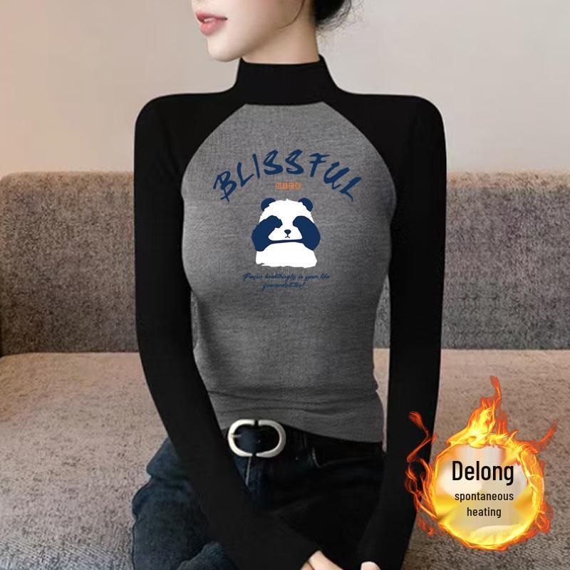 

Женская велюровая футболка реглан с цветными блоками, воротником-стойкой и длинными рукавами, приталенная 3XL (for 145-160 jin)