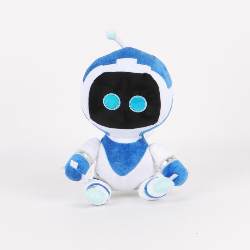Yeni Sevimli Astro Robot Peluş Oyuncak Mavi ve Beyaz Antenli Bot Karakteri Yumuşak Dolgulu Peluş Bebek Erkek Kız Çocukları Oyun Severler İçin Doğum Günü Noel Hediyesi