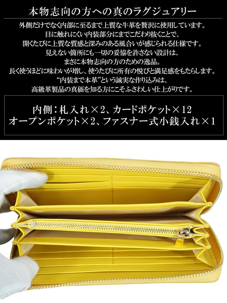 Yellow Crocodile Long Wallet for Men and Women, Made from a Single Piece of Genuine Alligator Leather, with a Round Zipper, Coin Purse, Card Slots,