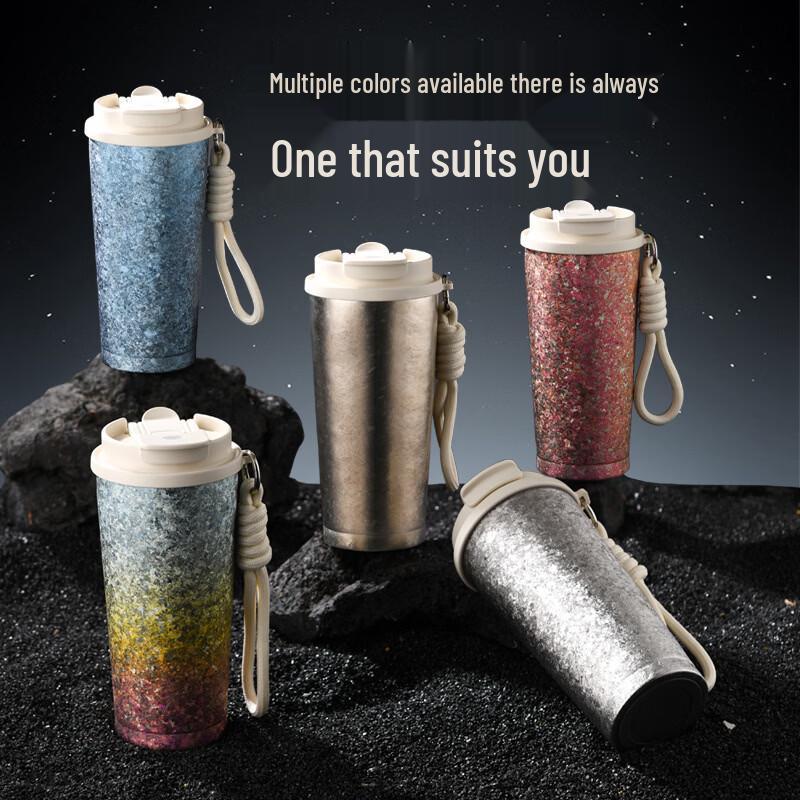 

Changbaosen Pure Titanium Insulated Coffee Mug with Straw 500ML