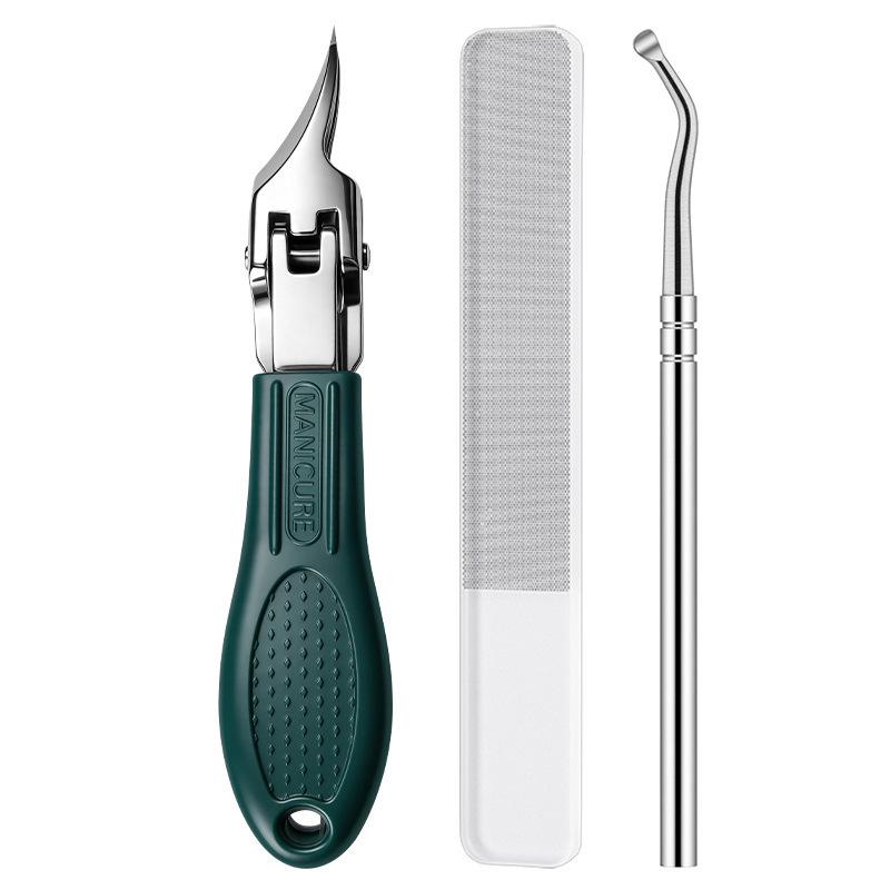 Ultra-Sharp Angled Stainless Steel Nail Clippers for Thick Nails