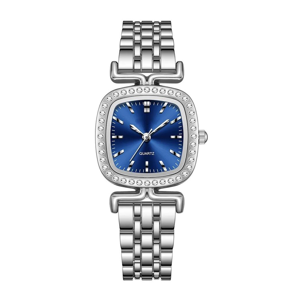 Quartz Movement Watch for Women Lady Dress Casual Wristwatch Alloy Strap Brecelet Watches