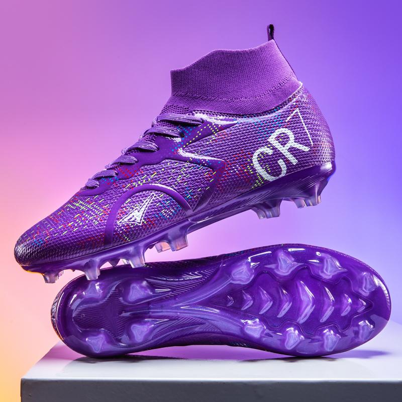 New Top Low Student Football Shoes with CR7 Long And Broken Pins for Training And Matches Professional Youth Sports Shoes