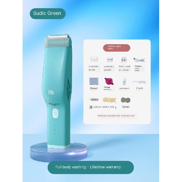 

AIBEDILA детская машинка для стрижки волос для девочек, ультра-тихая автоматическая машинка для стрижки волос, электростатический триммер для всасывания волос, детская машинка для стрижки зелёный