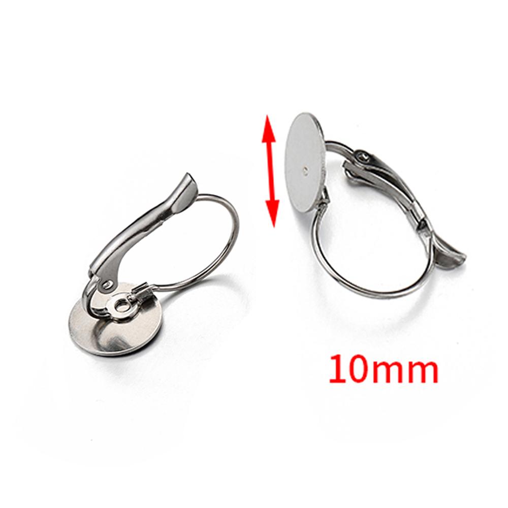 20pcs/10pcs Stainless Steel French Earrings Base Lever Back Ear Wire Hoop Open Loop Earring Hooks for Jewelry Making DIY