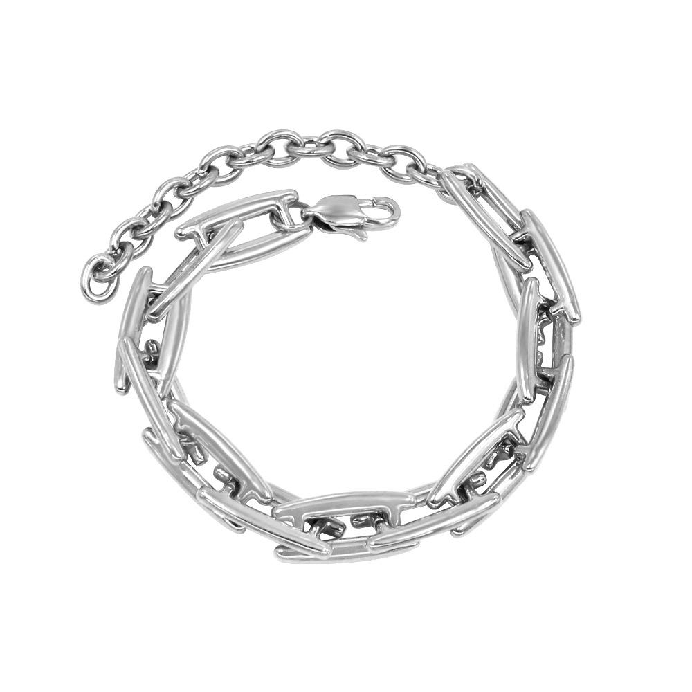 Elegant Mouth-Shaped Titanium Steel Necklace & Bracelet Set - Japanese Korean Style