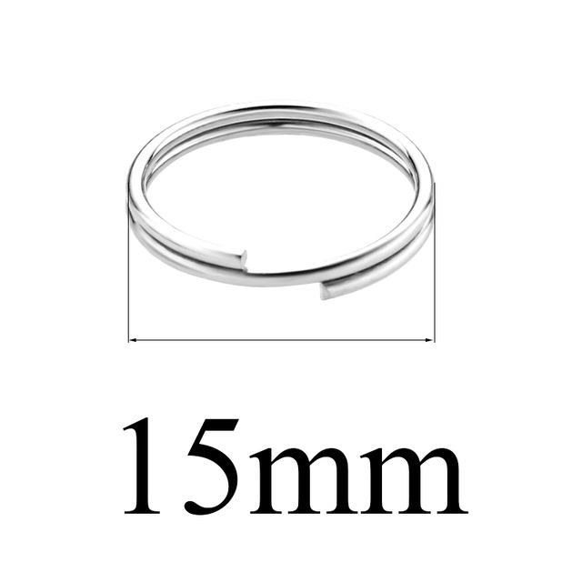 Semitree 100pcs Stainless Steel Split Rings Jump Ring Double Ring Connector for DIY Key Chains Jewelry Making Accessories 8mm