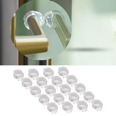 20Pcs PVC Door Handle Buffer Anticollision Mini Size Doorknob Bumper Transparent Reusable Transparent Doorknob Bumper