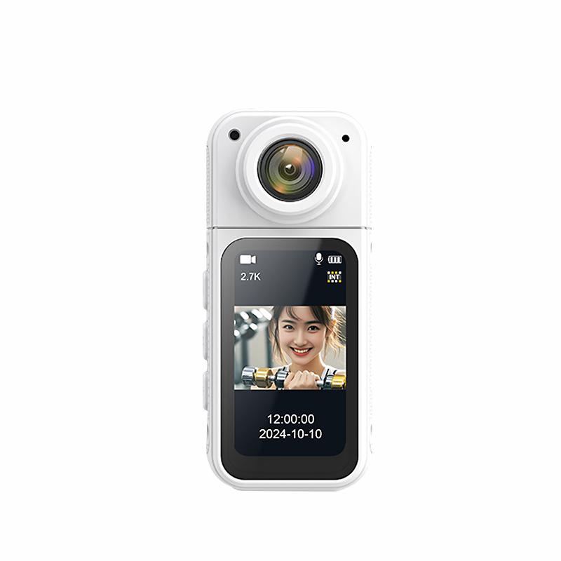 2.7K Thumb Camera 1.47 Inch HD Screen 180° Rotate Sports Cycling Recorder Magnetic Attraction Outdoor Pocket Action Camcorder