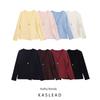 Kaslead New Women Clothes Western Style Fashion Simple V-neck Long Sleeve Knitted Outerwear 4192005 712