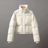 Women S Short Thick Stand Collar Casual Cotton Puffer Jacket