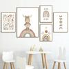 Alphabet Rainbow Gate Deer Sun Heart Cartoon Nursery Wall Art Canvas Painting Posters And Prints Wall Pictures Kids Room Decor