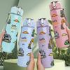 1PC Construction Tool Vehicle Print 750ml Color Plastic Sports Water Bottle Leakproof Flip Straw Lid Suitable for Sports Office Home Use
