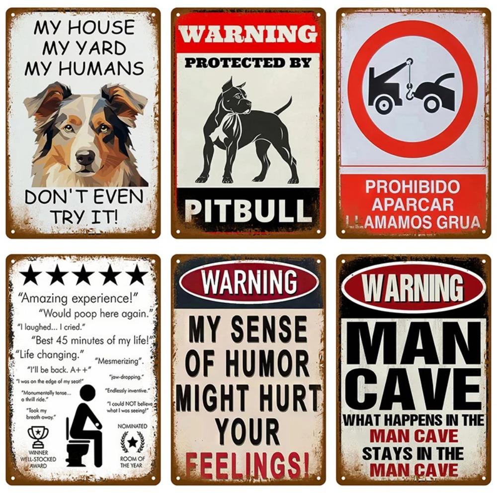 Metal Sign Vintage Tin Metal Sign Retro Wall Art Decor for Man Cave Bar Home Outdoor Indoor Bathroom Mural Poster
