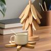 3PCS/4PCS/5PCS Wooden Trivet Tree Wooden Insulation Trivet Tree Anti-Scalding Cookware Coaster Pots Coasters Multipurpose