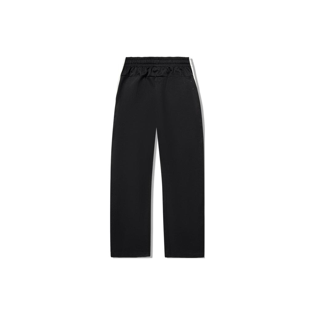 Li Ning Reignite Series Color Block Lace-Up Straight Loose Knit Sports Pants Men Pants Black AKLU239-1
