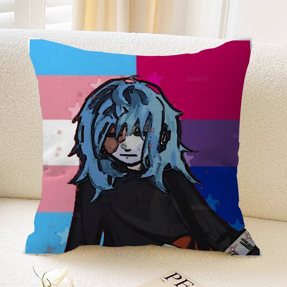 Sally Face Maple Design Cushion Cover Happy Autumn Harvest decor Holiday Decorati Pillow Cover