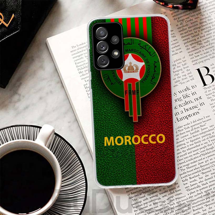 Morocco Flag Phone Case For Samsung Galaxy A15 A14 A54 A13 A53 A12 A52S A55 A22 A23 A24 A32 A33 A34 A25 A35 A03S A04S A02S For S