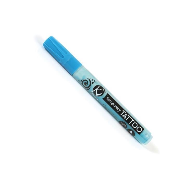 MARQUEUR TATTOO TEMPORAIRE 6ml TURQUOISE NACRE {couleur}