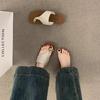 Fashion Casual Cover Toe Flat Slippers Women's Summer Wear 2025 New Seaside Vacation Beach Shoes Roman Cool Slippers