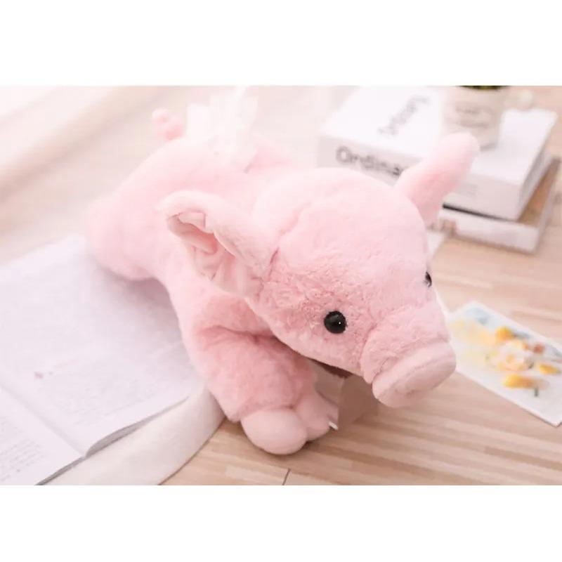 

Держатель для салфеток Kawaii Toy, плюшевая коробка для салфеток в форме фламинго и свиньи, симпатичное мультяшное животное, чехол для бумажных полотенец, бытовые принадлежности для автомобиля