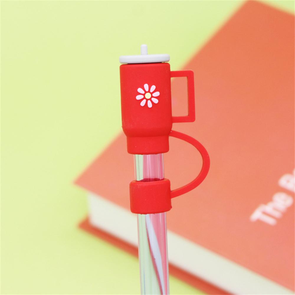 Straw Fashion Dust Straight Pipe Multiple Colors Available Household Cute Soft Rubber Simple 7-8mm Straw Suitable For Use