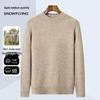 SNOWFLYING Men's Thickened 100% Wool Round Neck Sweater