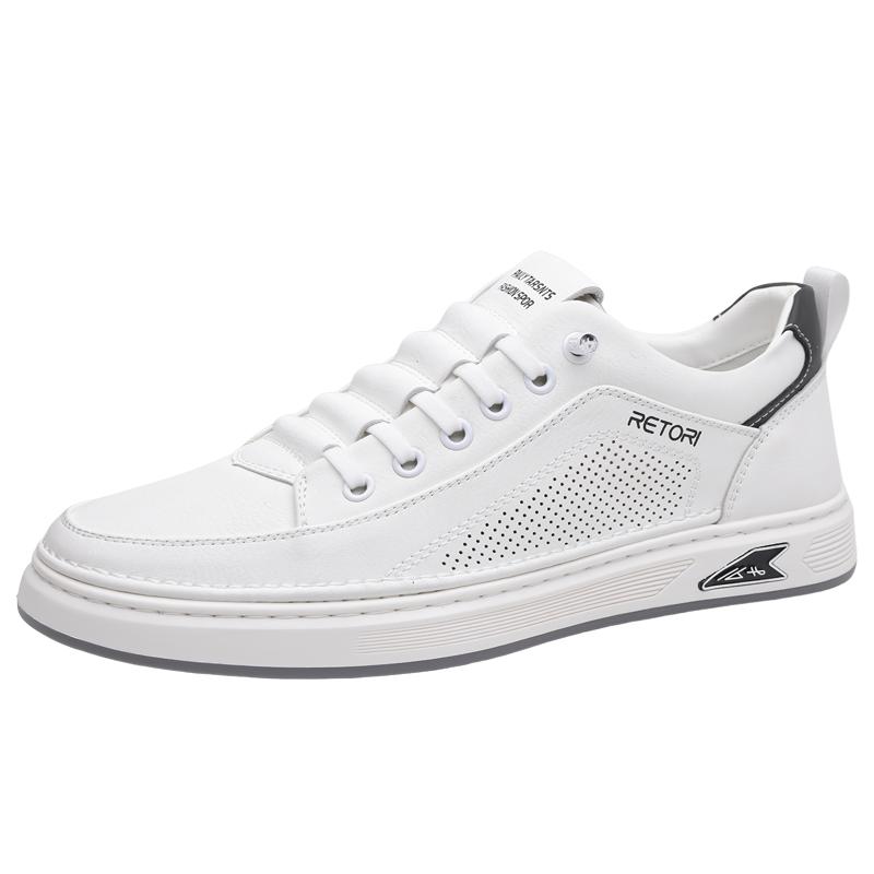 Fashion High-Quality Casual Leather Flat Designer Shoes Fashion Hollow Out Breathable Walking Oxford Shoes Comfy Outdoor Running Shoes