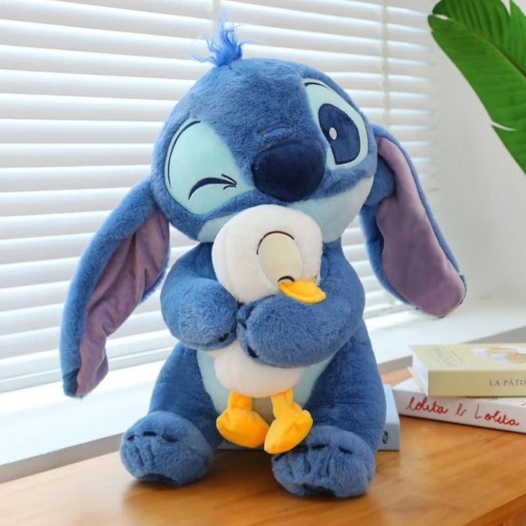 Stitch Plus Pluche Speelgoed 30x28cm Blauwe Eend Vorm Hypoallergeen Kinderen Knuffeldier Verzamelspeeltje Mascotte