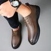 High Quality Men Oxfords Shoes Lace Up Spring Autum Genuine Leather Men Fashion Business Casual Man Shoe Breathable Chunky Shoes