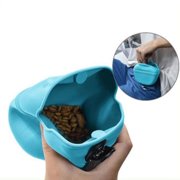 Loop Puppy Dog Training Snack Treat Bag Set of 2, 1 Set, Yellow/blue