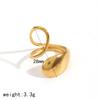 Style Geometric Stainless Steel Ring With 18k Gold Plating For Women And Men