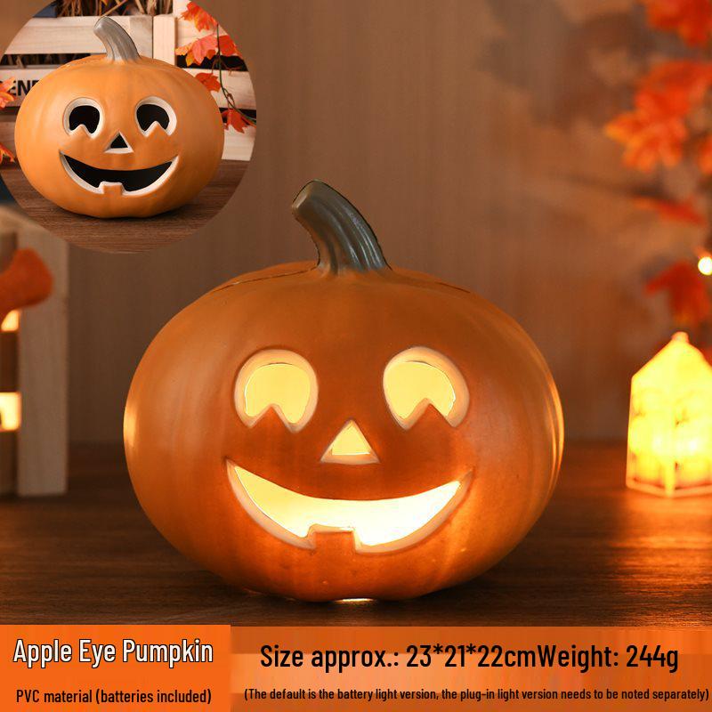 Halloween Light-Up Hollow Pumpkin Lantern for Outdoor Decor